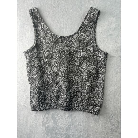 Bar III Snakeskin Print Textured Tank Top – Size M - Picture 2 of 8